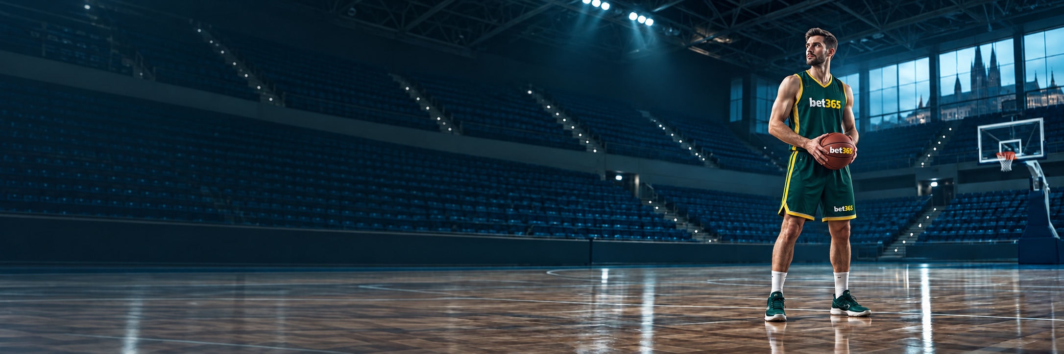 Basketbalista v hale v Brně